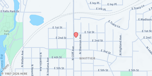 Map showing The Salvation Army of Sioux Falls at 800 N Cliff Ave, Sioux Falls, SD