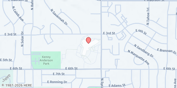 Map showing Washington High School at 501 N Sycamore Ave, Sioux Falls, SD