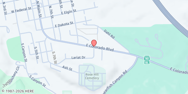 Map showing Spearfish Senior Box Program at Spearfish, Spearfish, SD