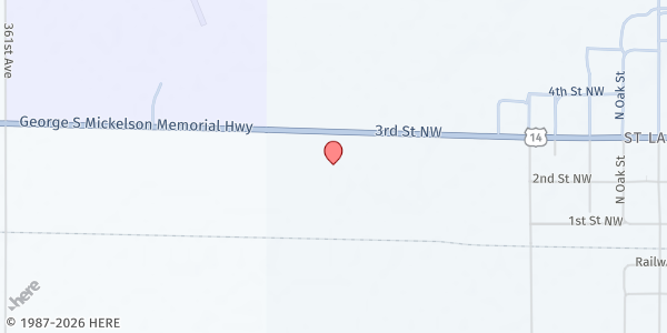 Map showing Community Church of St. Lawrence at 815 3rd St NW, St Lawrence, SD