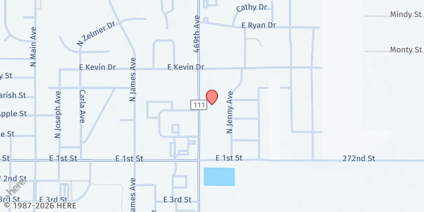 Map showing Embrace Church - Tea Campus at 300 Co Hwy 106, Tea, SD