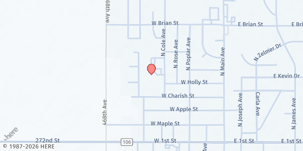 Map showing Tea School School District at 500 West Charish St., Tea, SD
