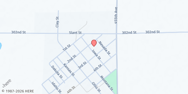 Map showing Father McMahon Center at Father McMahon Center, 205 Iowa St., Wakonda, SD