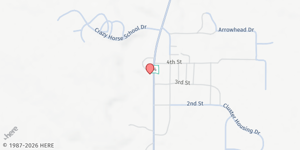 Map showing OST Commodity Warehouse at , Wanblee, SD