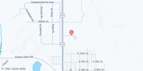Map showing Feeding SD at White River City Park at Parkway St., White River, SD