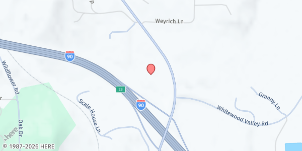 Map showing Black Hills Baptist Church at 12205 SD Hwy 34, Whitewood, SD