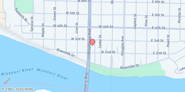 Map showing Contact Center at 321 W 3rd St, Yankton, SD