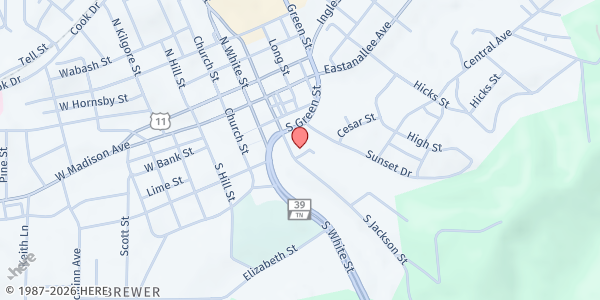 Map showing My Brothers Keepers of SE TN at 123 South Jackson St., Athens, TN