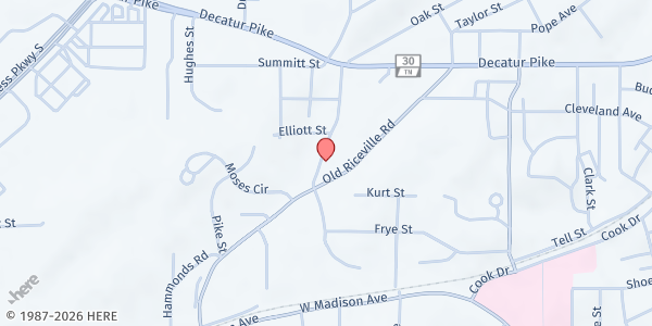 Map showing United Way-Mc Minn & Meigs at 313 Maple St, Athens, TN