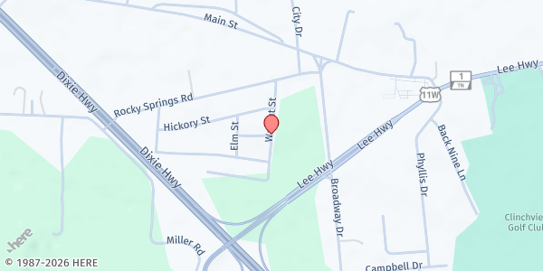 Map showing Bean Station Food Pantry at , Bean Station, TN