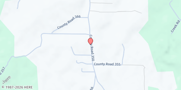 Map showing Calhoun United Methodist Church at 995 County Rd. 350, Bell Spring, TN