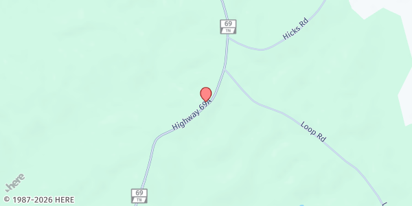 Map showing New Beginnings Church of God at 8125 Hwy. 69 A, Big Sandy, TN