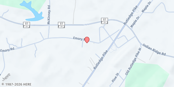 Map showing 269 Emory Road at 269 Emory Road, Blaine, TN