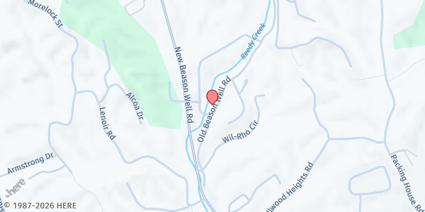 Map showing Victory Tabernacle Pentecostal Church at 459 Old Beason Well Rd, Bloomingdale, TN