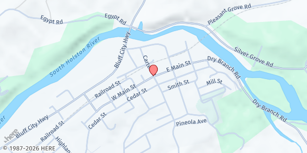 Map showing Bluff City ICC at Bluff City ICC, Bluff City, TN