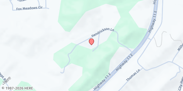 Map showing New Life Baptist Church at 1000 Henderickson Ln Private Dr, Bluff City, TN