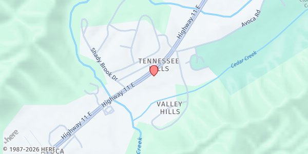 Map showing DAV Chapter 39 at 2321 Volunteer Parkway, Bristol, TN
