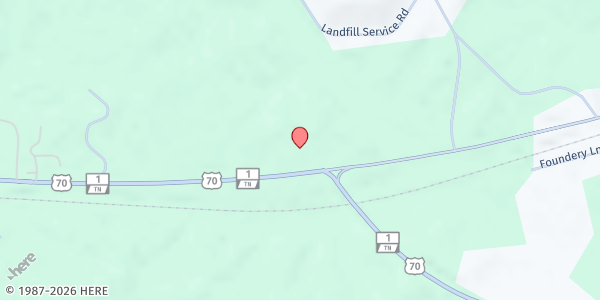 Map showing Camden First Assembly at 2800 Hwy 70 W, Camden, TN