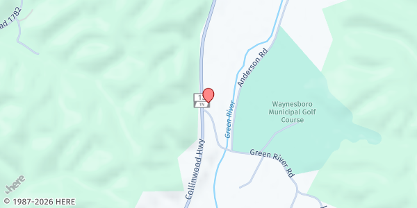 Map showing Green River Baptist Church at 1061 Collinwood Hwy., Cantrell Subdivision, TN