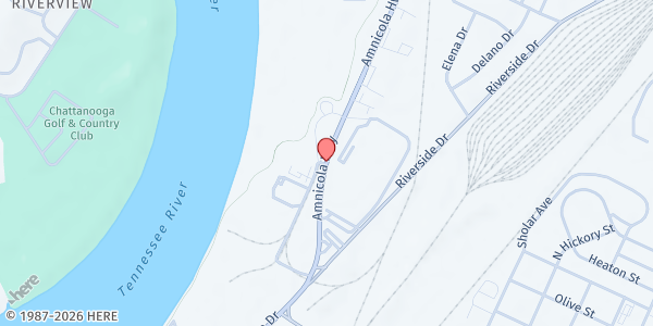 Map showing Chattanooga Area Food Bank at 2909 Curtain Pull Road, Chattanooga, TN