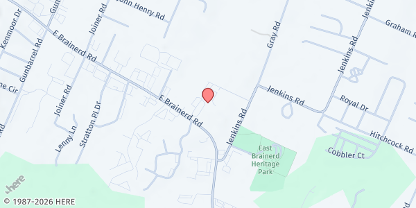 Map showing Father's Table Pantry at East Brainerd Church of Christ at 7745 E Brainerd Rd, Chattanooga, TN