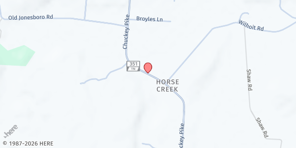 Map showing Cedar Grove UMC at 5270 Chuckey Pike, Chuckey, TN