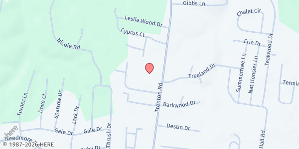 Map showing Spring Creek Baptist Church at 2760 Trenton Road, Clarksville, TN