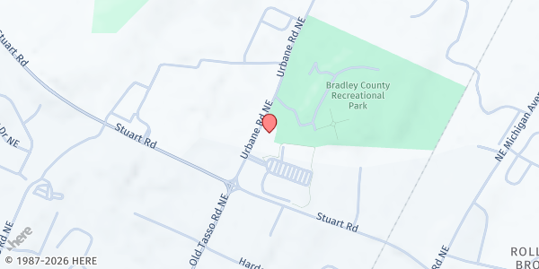 Map showing Bradley Cleveland Sr Activity Center at Bradley Cleveland Sr Activity Center, 230 Urbane Rd NE, Cleveland, TN