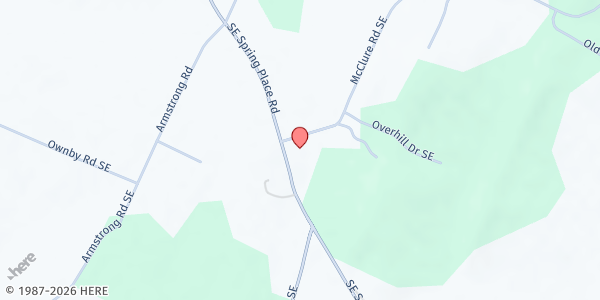 Map showing Valley View Storehouse at 4657 Spring Place Rd SE, Cleveland, TN