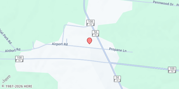 Map showing Grundy County Food Bank at 114 S Industrial Park Rd, Coalmont, TN