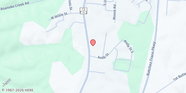 Map showing Collinwood Rec Center at 845 Hwy 13 South, Collinwood, TN