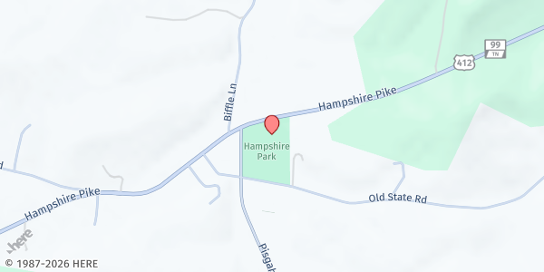 Map showing Hampshire First Baptist Church at 4063 Hampshire Pike, Columbia, TN