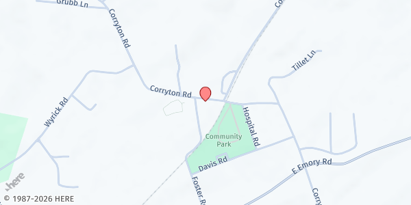 Map showing Corryton Hospitality Pantry at 7815 Corryton Rd., Corryton, TN