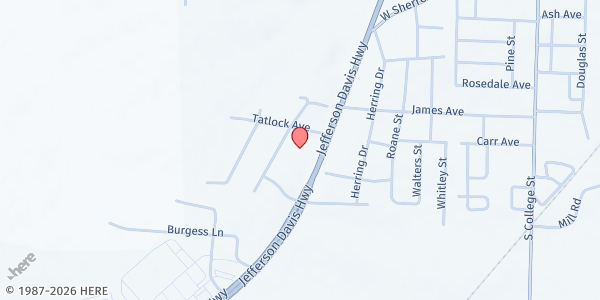 Map showing St. Alphonsus Catholic Church at 1225 Highway 51 South, Covington, TN