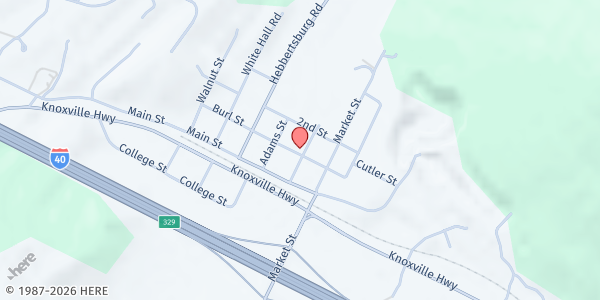 Map showing 87 Commerce St. at Crab Orchard Care Center, Crab Orchard, TN