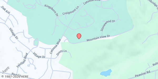 Map showing Second Harvest Food Bank - Sevier County Distribution at 121 Mountain View Drive, Crossville, TN