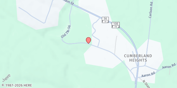 Map showing Cumberland Heights SDA at 67 Old State Hwy 56, Cumberland Heights, TN