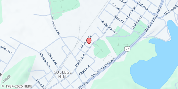 Map showing First United Methodist Church of Dayton at 993 Market St, Dayton, TN