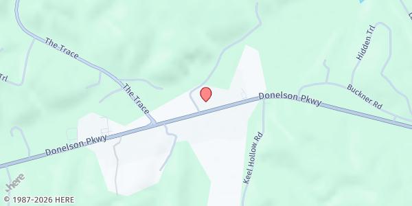 Map showing Dover First Church of the Nazarene at 1335 Donelson Pkwy, Dover, TN