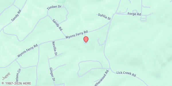 Map showing Ft. Donelson Pentecostal Church of God at 152 Wynns Ferry Road, Dover, TN