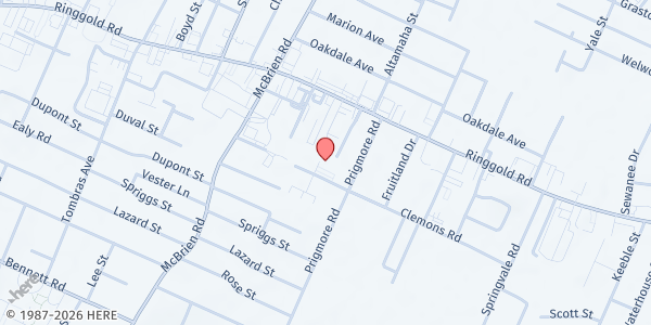 Map showing Fellowship Baptist Church at 5335 Clemons Rd., East Ridge, TN