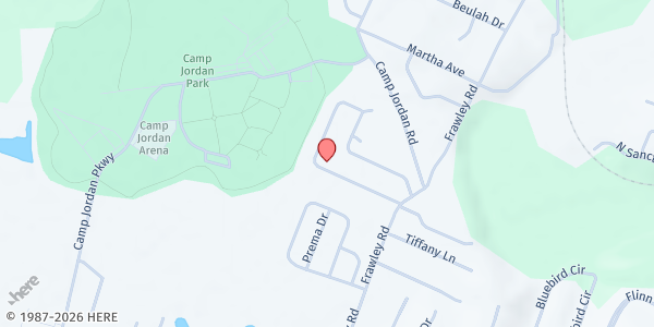 Map showing Grace Calvary Chapel at 506 Cedar Glen Cir., East Ridge, TN