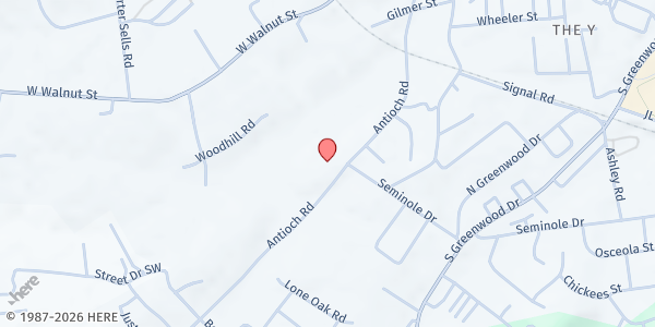 Map showing Assist & Resources Ministries at 1014B Antioch Rd, Elizabethton, TN