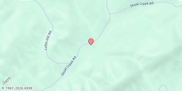 Map showing Shoal Creek Baptist Food Pantry - Food Distribution Center at 567 Shoal Creek Rd, Englewood, TN