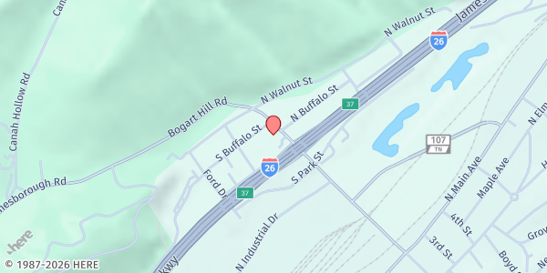 Map showing Canah Chapel Free Will Baptist at 704 Jonesborough Rd, Erwin, TN