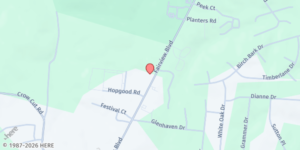 Map showing GraceWorks West at 2382 Fairview Blvd., Fairview, TN