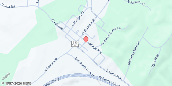 Map showing 204 East College Avenue at 204 East College Avenue, Friendsville, TN