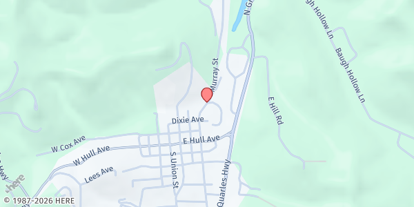 Map showing New Hope Baptist Church Care Center at 311 North Murray Street, Gainesboro, TN