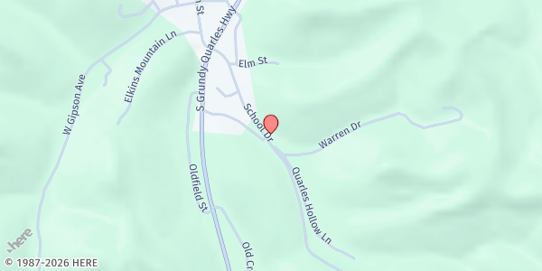 Map showing UCHRA, Jackson County - Food Pantry at 744 School Dr, Gainesboro, TN