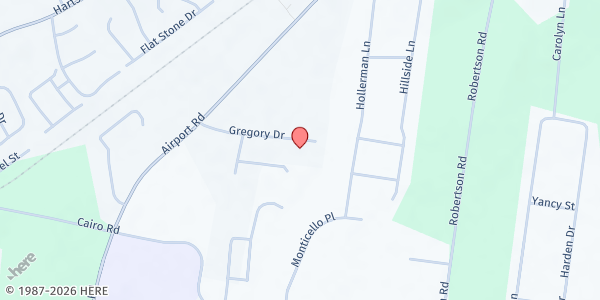 Map showing Feed Sumner Food Bank - Main Location at 1121 Gregory Drive, Gallatin, TN